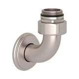 Rohl - Exposed Thermostatic Valve Bottom Return Elbow - Satin Nickel