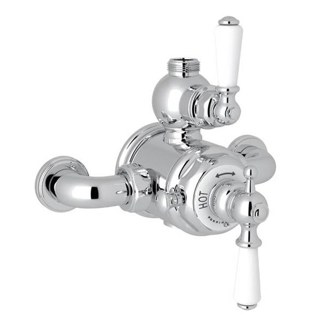 Rohl - EdwardianE 3/4'' Exposed Therm Valve With Volume And Temperature Control - Polished Chrome