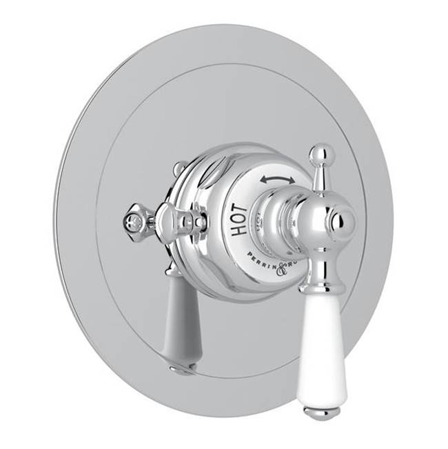 Rohl - EdwardianE 3/4'' Round Thermostatic Trim Without Volume Control - Polished Chrome