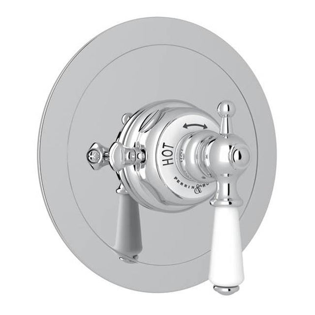 Rohl - EdwardianE 3/4'' Round Thermostatic Trim Without Volume Control - Polished Chrome