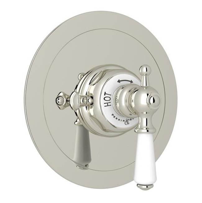 Rohl - EdwardianE 3/4'' Round Thermostatic Trim Without Volume Control - Polished Nickel