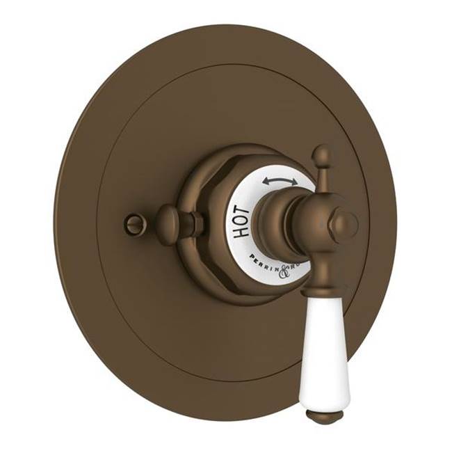 Rohl - EdwardianE 3/4'' Round Thermostatic Trim Without Volume Control - English Bronze