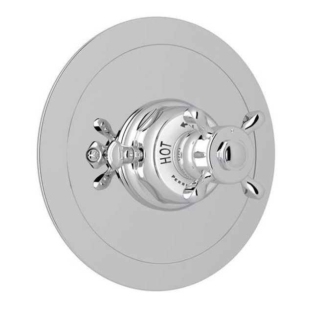 Rohl - EdwardianE 3/4'' Round Thermostatic Trim Without Volume Control - Polished Chrome