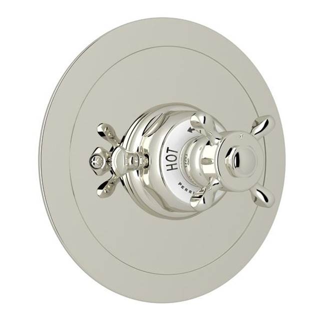 Rohl - EdwardianE 3/4'' Round Thermostatic Trim Without Volume Control - Polished Nickel