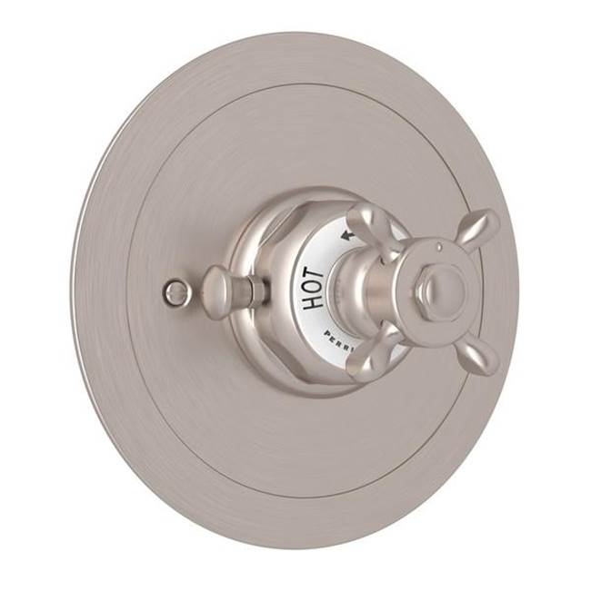 Rohl - EdwardianE 3/4'' Round Thermostatic Trim Without Volume Control - Satin Nickel