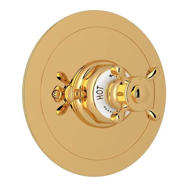 Rohl - EdwardianE 3/4'' Round Thermostatic Trim Without Volume Control - English Gold