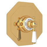 Rohl - EdwardianE 3/4'' Octagonal Thermostatic Trim Without Volume Control - English Gold