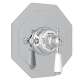 Rohl - EdwardianE 3/4'' Octagonal Thermostatic Trim Without Volume Control - Polished Chrome