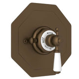 Rohl - EdwardianE 3/4'' Octagonal Thermostatic Trim Without Volume Control - English Bronze