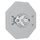 Rohl - EdwardianE 3/4'' Octagonal Thermostatic Trim Without Volume Control - Polished Chrome