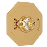 Rohl - EdwardianE 3/4'' Octagonal Thermostatic Trim Without Volume Control - English Gold