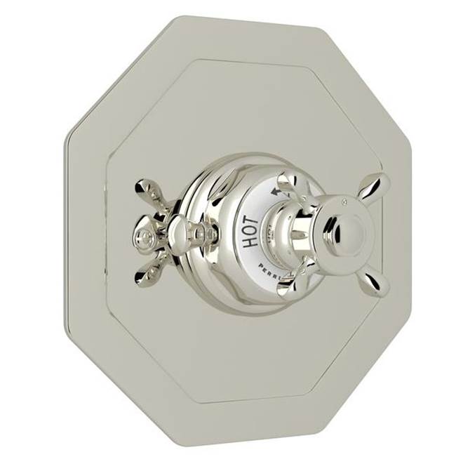 Rohl - EdwardianE 3/4'' Octagonal Thermostatic Trim Without Volume Control - Polished Nickel