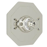 Rohl - EdwardianE 3/4'' Octagonal Thermostatic Trim Without Volume Control - Polished Nickel