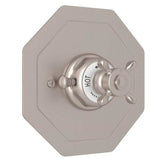 Rohl - EdwardianE 3/4'' Octagonal Thermostatic Trim Without Volume Control - Satin Nickel