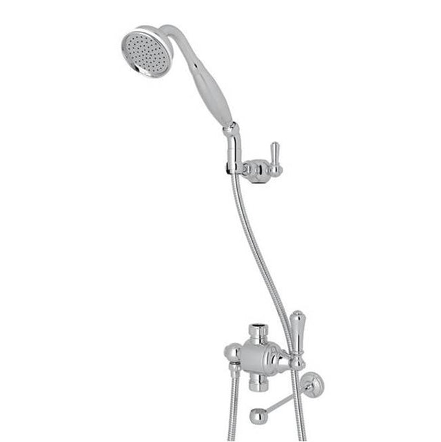 Rohl - Riser Diverter With Handshower, Hose, And Parking Bracket - Polished Chrome