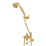 Rohl - Riser Diverter With Handshower, Hose, And Parking Bracket - English Gold