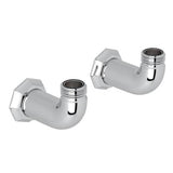 Rohl - DecoE Wall Unions - Polished Chrome