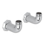 Rohl - DecoE Wall Unions - Polished Chrome