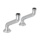 Rohl - DecoE Extended Deck Pillar Unions - Polished Chrome