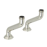 Rohl - DecoE Extended Deck Pillar Unions - Polished Nickel