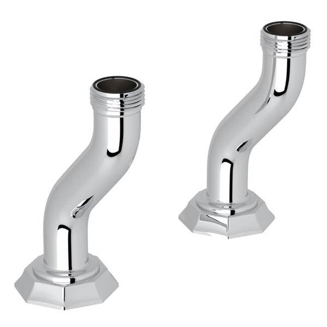 Rohl - DecoE Deck Pillar Unions - Polished Chrome
