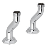 Rohl - DecoE Deck Pillar Unions - Polished Chrome