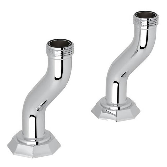 Rohl - DecoE Deck Pillar Unions - Polished Chrome