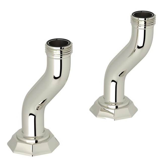 Rohl - DecoE Deck Pillar Unions - Polished Nickel