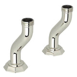 Rohl - DecoE Deck Pillar Unions - Polished Nickel