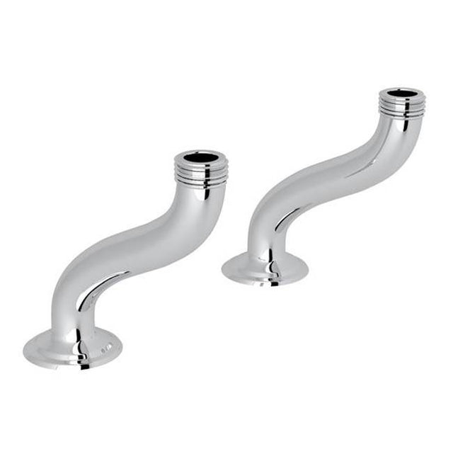 Rohl - Extended Deck Pillar Unions - Polished Chrome