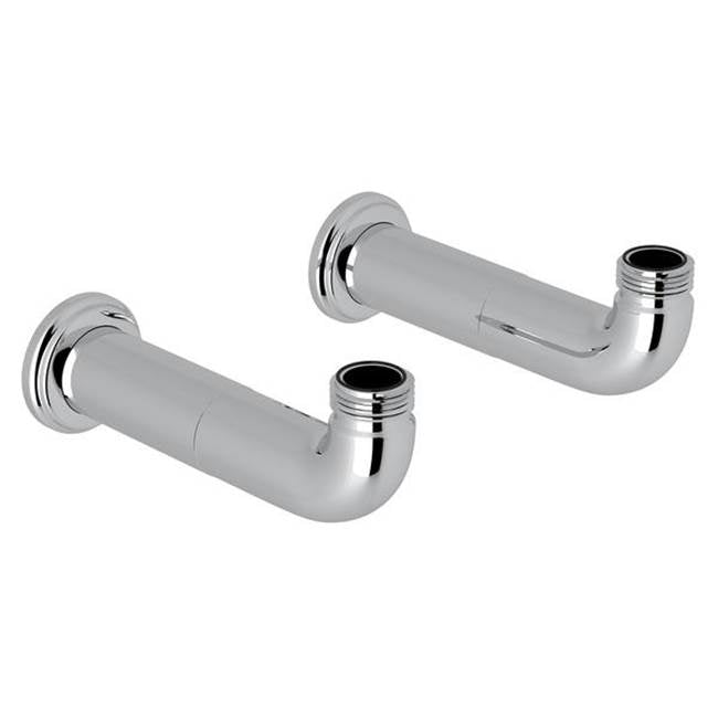 Rohl - Extended Wall Unions - Polished Chrome