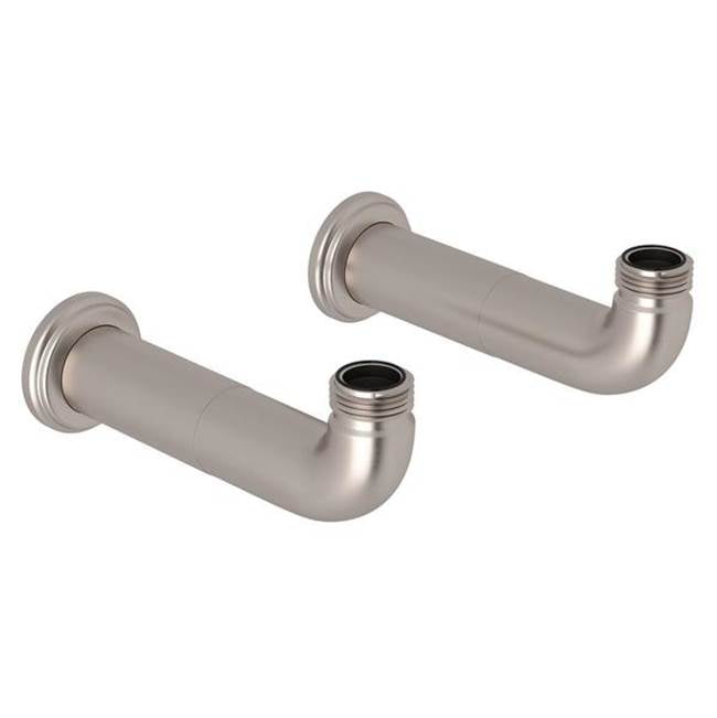 Rohl - Extended Wall Unions - Satin Nickel
