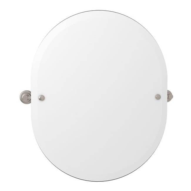 Rohl - HolbornE 25'' Oval Mirror - Satin Nickel
