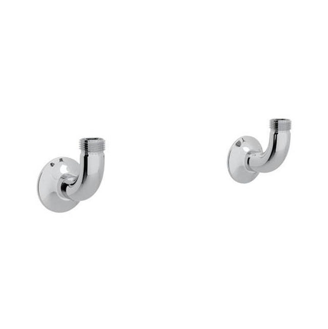 Rohl - Georgian EraE Bridge Kitchen Faucet Wall Unions - Polished Chrome