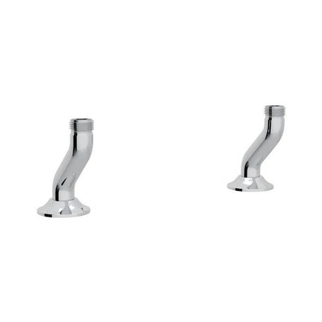 Rohl - Georgian EraE Bridge Kitchen Faucet Deck Unions - Polished Chrome