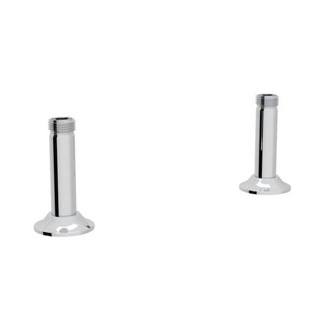 Rohl - Georgian EraE Bridge Faucet Straight Deck Unions - Polished Chrome