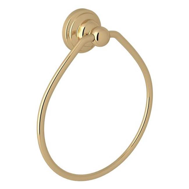 Rohl - EdwardianE Towel Ring - Unlacquered Brass