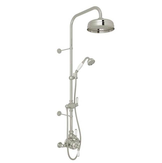 Rohl - EdwardianE 3/4'' Exposed Wall Mount Thermostatic Shower System - Polished Nickel