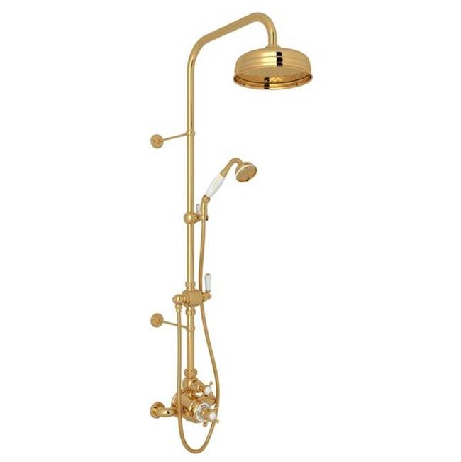 Rohl - EdwardianE 3/4'' Exposed Wall Mount Thermostatic Shower System - English Gold