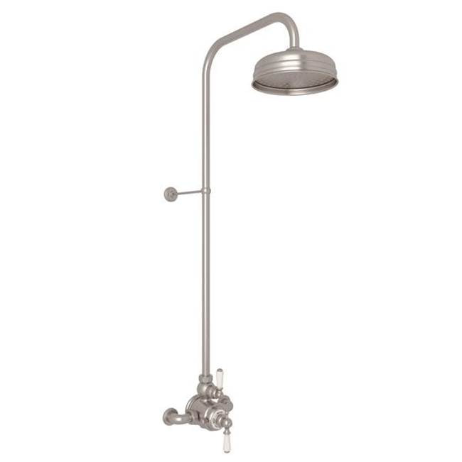 Rohl - EdwardianE 3/4'' Exposed Wall Mount Thermostatic Shower System - Satin Nickel