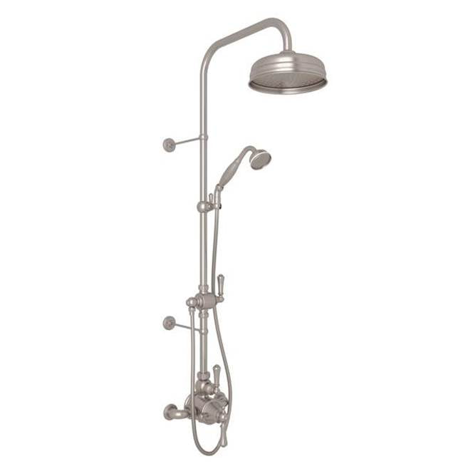 Rohl - Georgian EraE 3/4'' Exposed Wall Mount Thermostatic Shower System - Satin Nickel