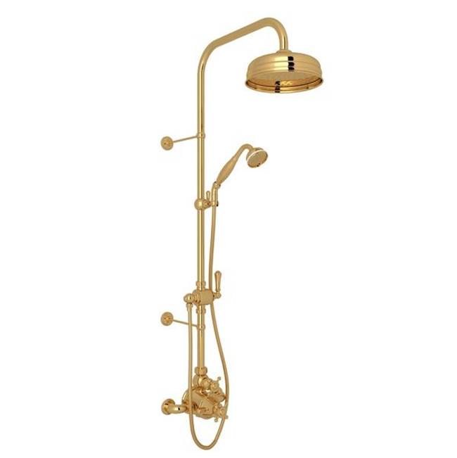 Rohl - Georgian EraE 3/4'' Exposed Wall Mount Thermostatic Shower System - English Gold