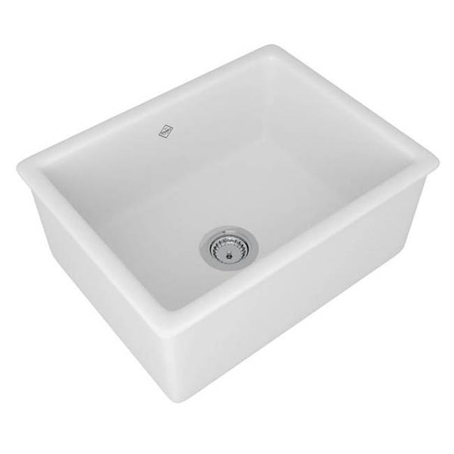 Rohl - ShakerE 23'' Single Bowl Undermount Or Drop-in Fireclay Kitchen Sink - White (WH)