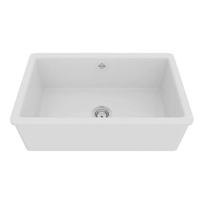 Rohl - ShakerE 30'' Single Bowl Undermount Fireclay Kitchen Sink - White (WH)
