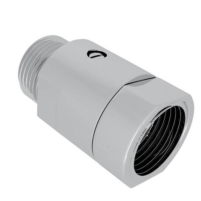 Rohl - Floor Pillar Unions With Shut-Off Valves - Polished Chrome