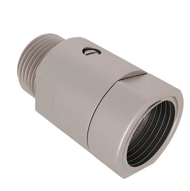 Rohl - Floor Pillar Unions With Shut-Off Valves - Satin Nickel