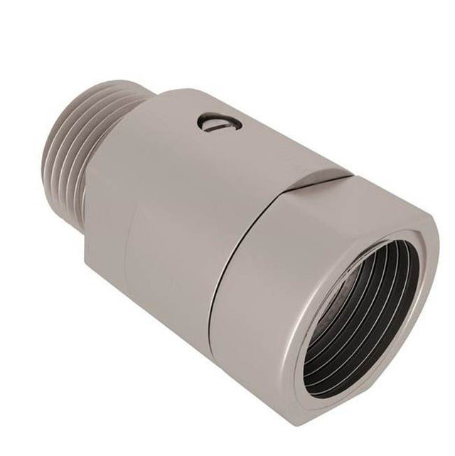Rohl - Floor Pillar Unions With Shut-Off Valves - Satin Nickel