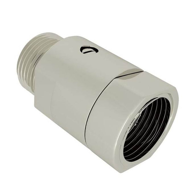Rohl - Floor Pillar Unions With Shut-Off Valves - Polished Nickel