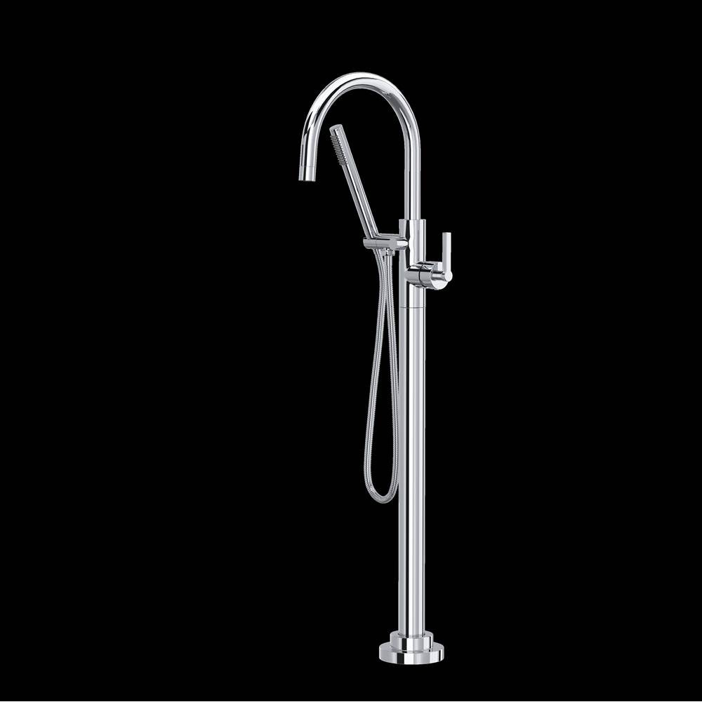 Rohl - Lombardia Single Hole Floor Mount Tub Filler Trim - Polished Chrome