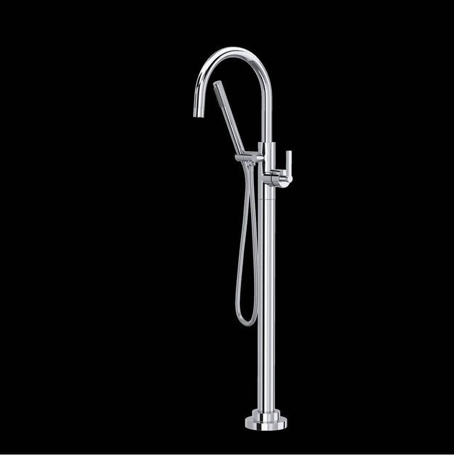 Rohl - Lombardia Single Hole Floor Mount Tub Filler Trim - Polished Chrome